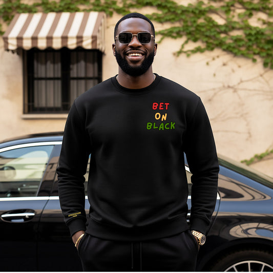 Bet on Black Embroidered Crewneck