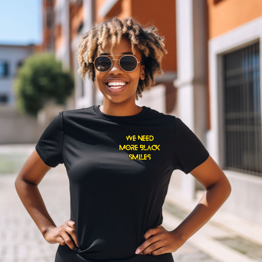 We Need More Black Smiles Embroidered Tee