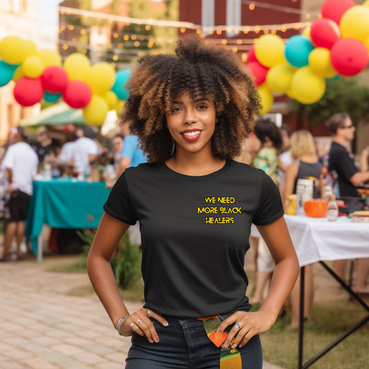 We Need More Black Healers Embroidered Tee